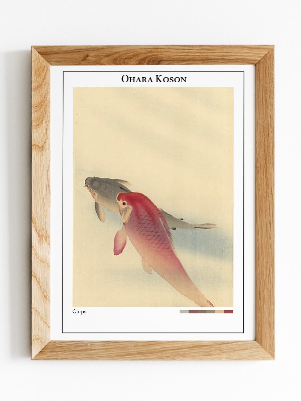 Ohara Koson Carps Poster