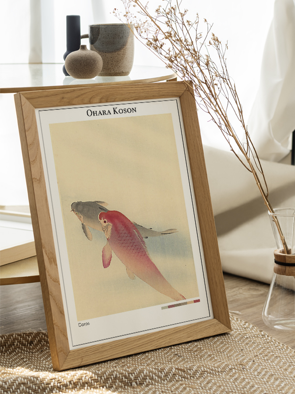 Ohara Koson Carps Poster