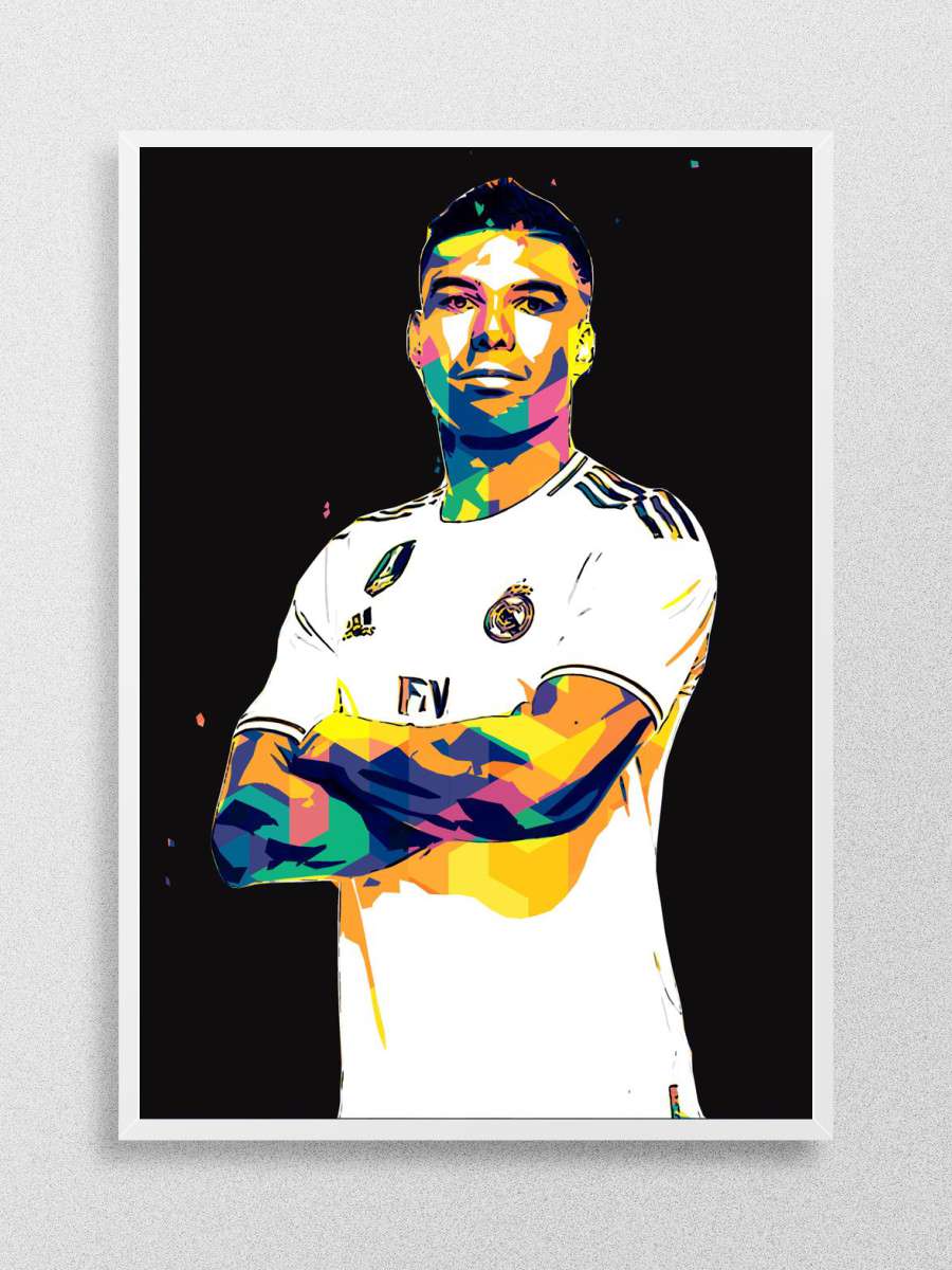 Casemiro Futbol Poster Çerçevesiz Yüksek Kalite Futbolcu Duvar Poster