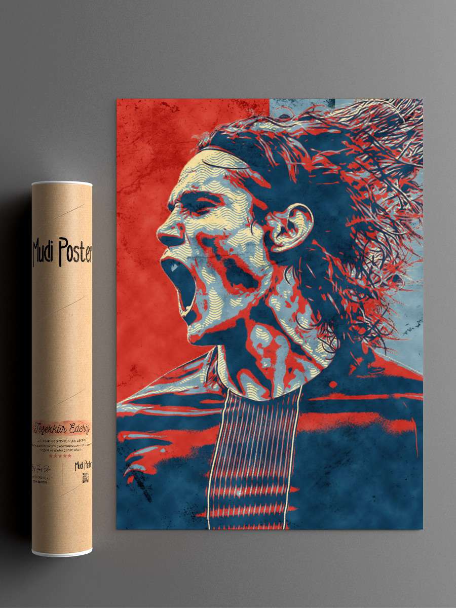 cavani Futbol Poster Çerçevesiz Yüksek Kalite Futbolcu Duvar Poster