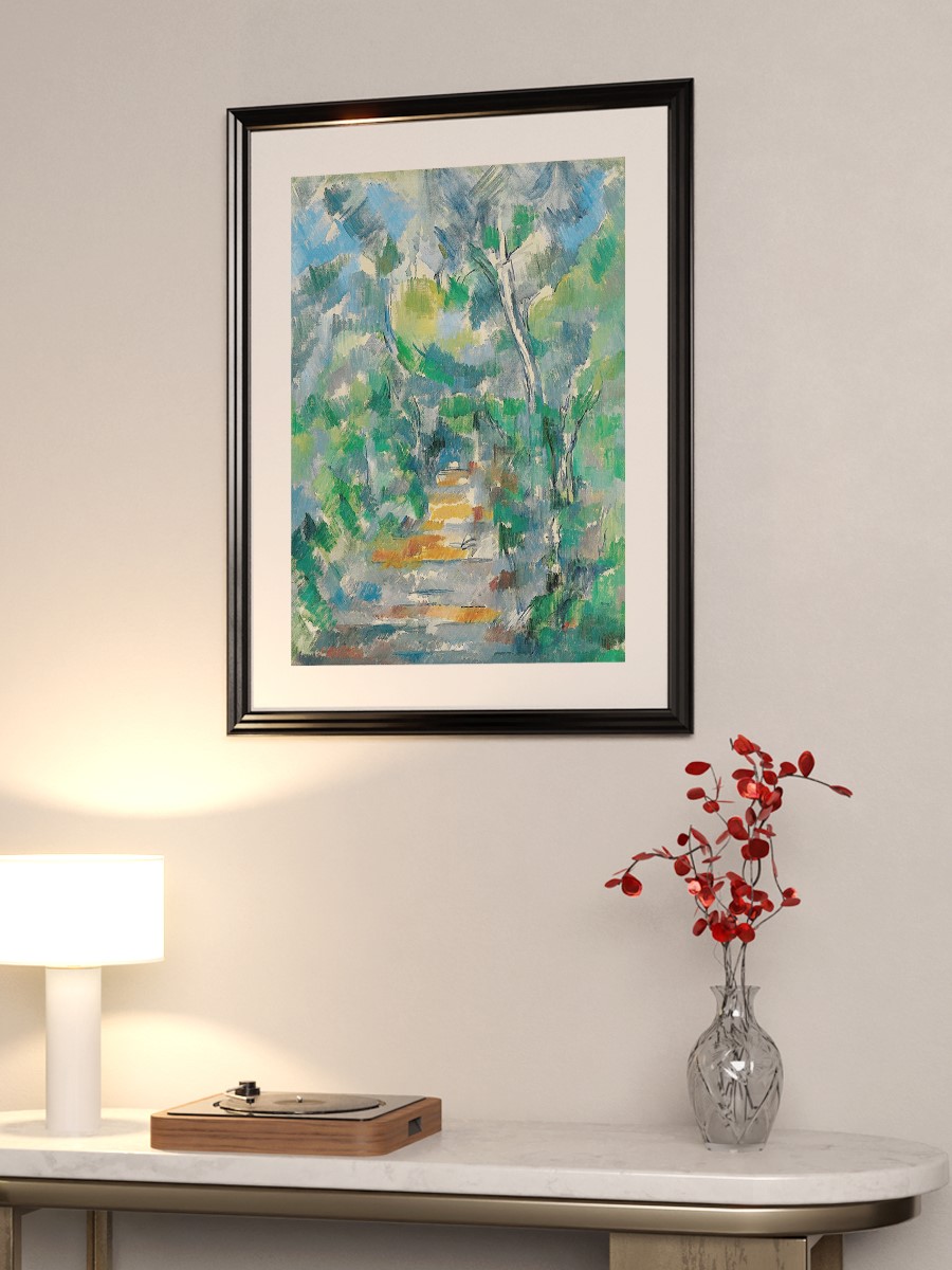 Cezanne Forest Scene Tablo Sanatsal Ünlü Ressam Poster Çerçevesiz Yüksek Kalite Poster