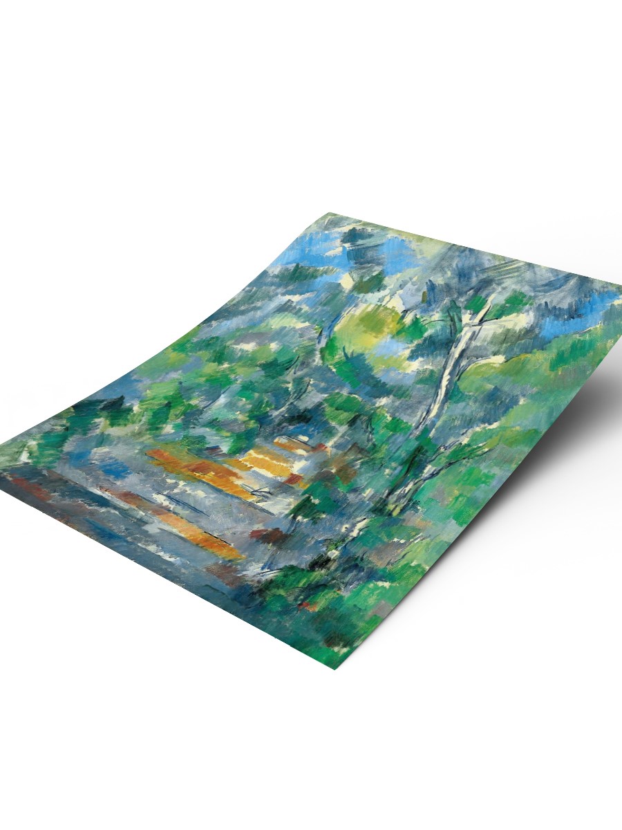 Cezanne Forest Scene Tablo Sanatsal Ünlü Ressam Poster Çerçevesiz Yüksek Kalite Poster