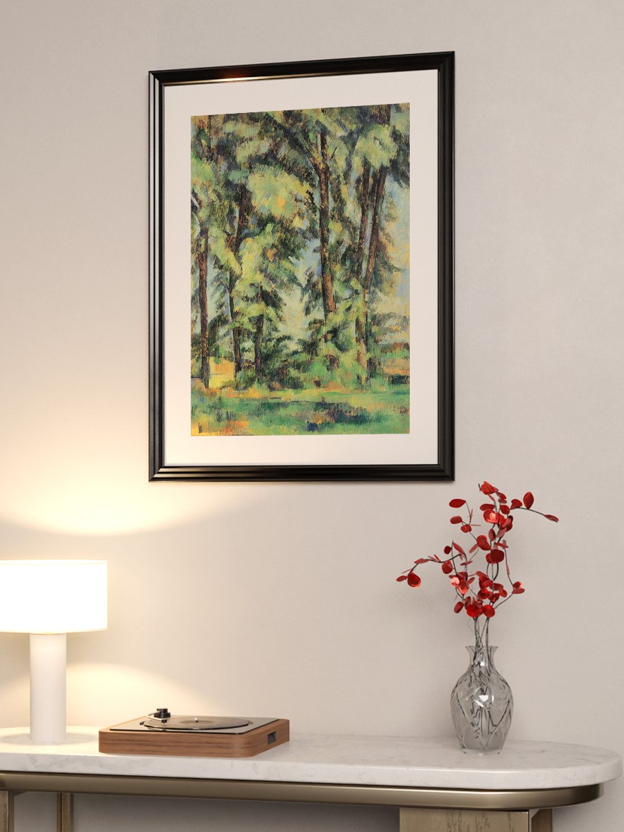 Cezanne Tall Trees Tablo Sanatsal Ünlü Ressam Poster Çerçevesiz Yüksek Kalite Poster
