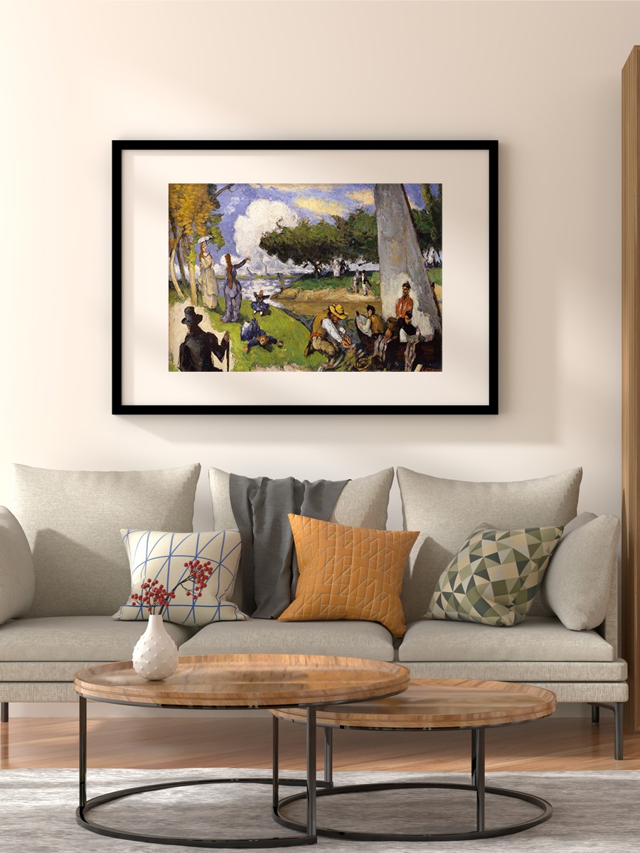 Cezanne The Fisherman Tablo Sanatsal Ünlü Ressam Poster Çerçevesiz Yüksek Kalite Poster