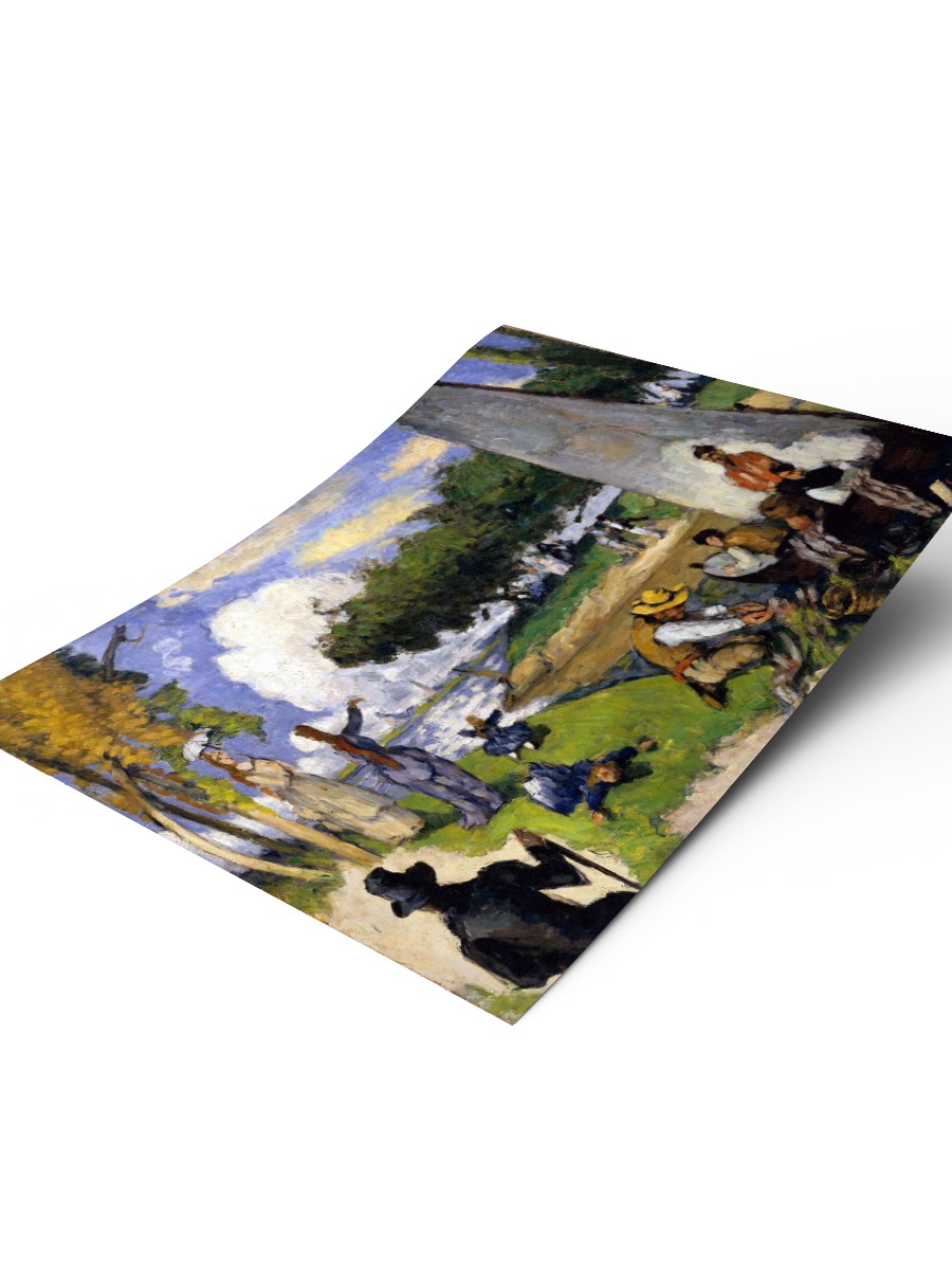 Cezanne The Fisherman Tablo Sanatsal Ünlü Ressam Poster Çerçevesiz Yüksek Kalite Poster