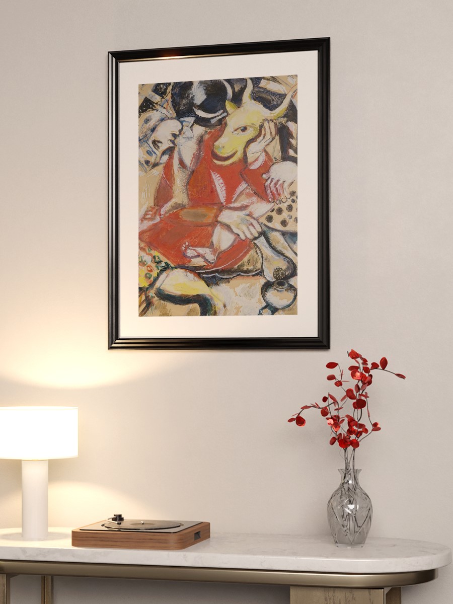 Chagall To My Betrothed Tablo Sanatsal Ünlü Ressam Poster Çerçevesiz Yüksek Kalite Poster