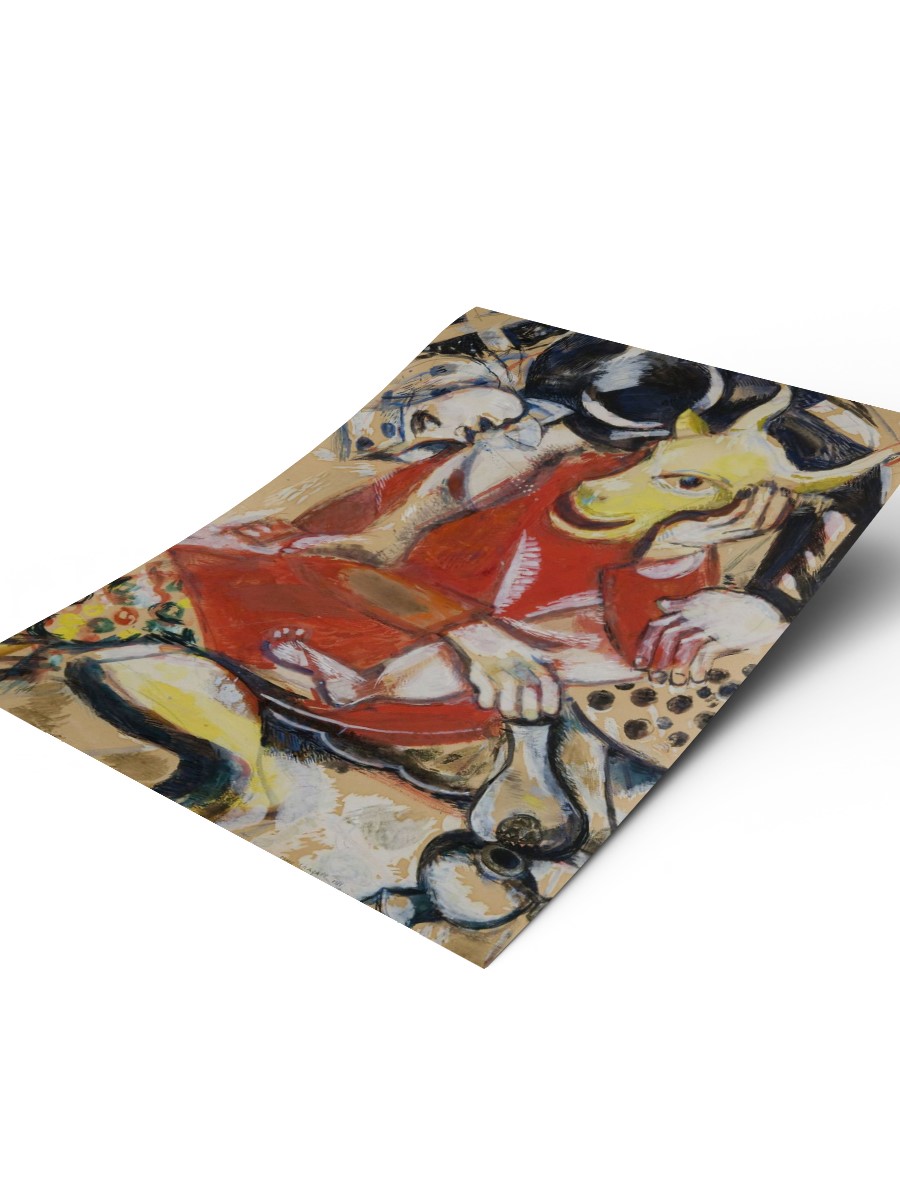Chagall To My Betrothed Tablo Sanatsal Ünlü Ressam Poster Çerçevesiz Yüksek Kalite Poster