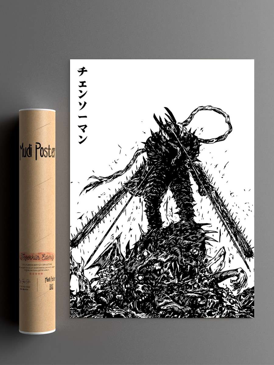 Chainsaw Man Anime Manga Anime Poster Çerçevesiz Yüksek Kalite Anime Duvar Poster