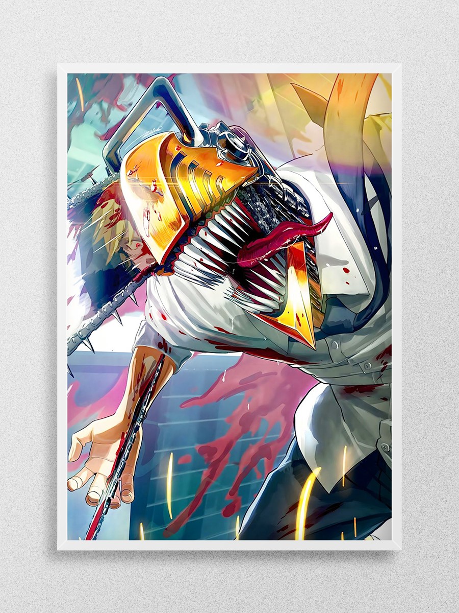 Chainsaw Man Denji Anime Poster Çerçevesiz Yüksek Kalite Anime Duvar Poster