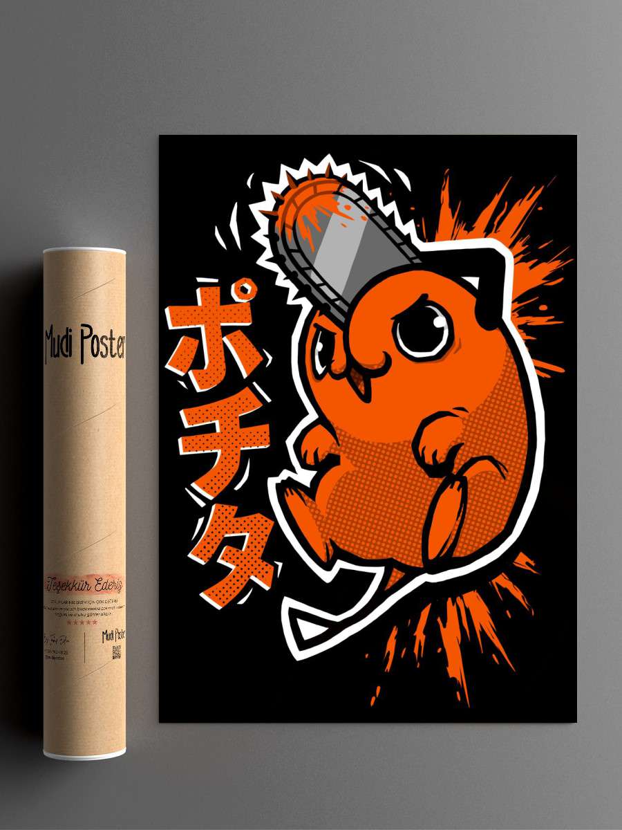 Chainsaw man Pochita Anime Poster Çerçevesiz Yüksek Kalite Anime Duvar Poster