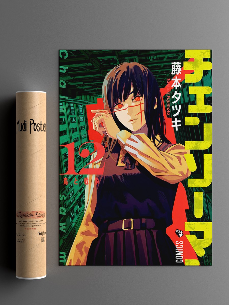 Chainsaw Man Anime Poster Çerçevesiz Yüksek Kalite Anime Duvar Poster