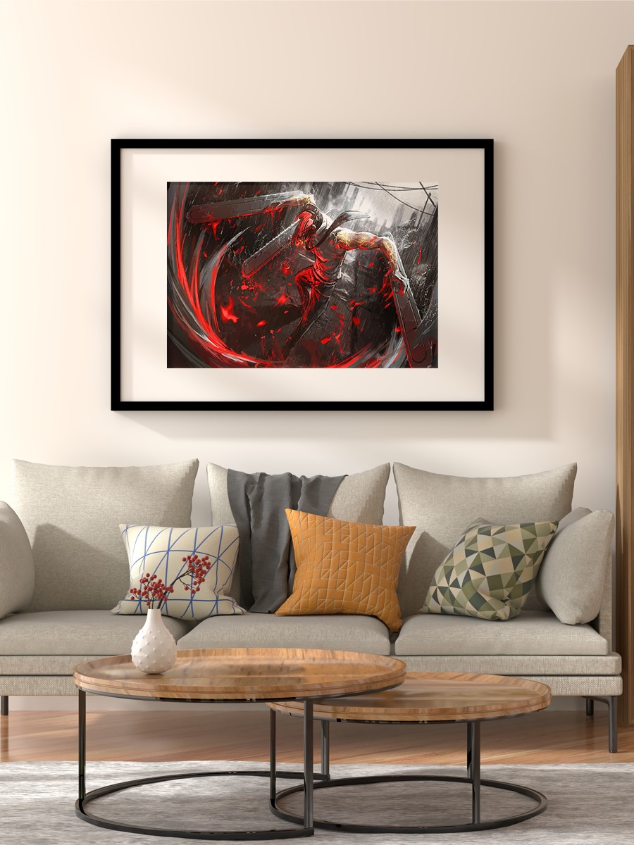 Chainsaw man Anime Poster Çerçevesiz Yüksek Kalite Anime Duvar Poster