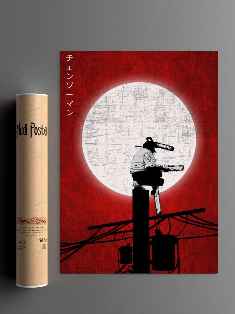 Chainsaw Man Anime Poster Çerçevesiz Yüksek Kalite Anime Duvar Poster