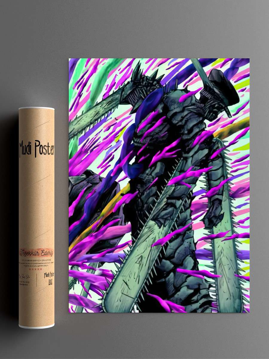 Chainsaw Man Anime Poster Çerçevesiz Yüksek Kalite Anime Duvar Poster