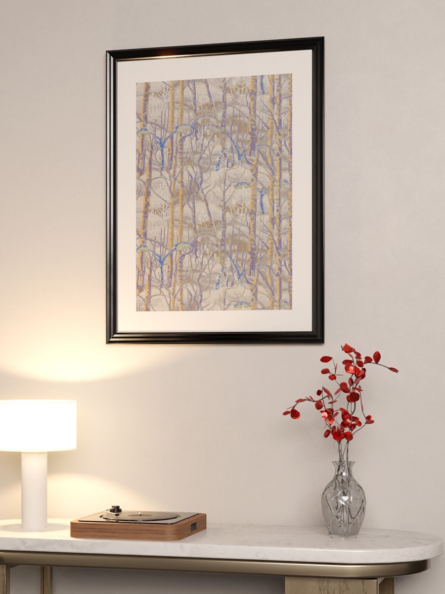 Charles Burchfield Birches Tablo Sanatsal Ünlü Ressam Poster Çerçevesiz Yüksek Kalite Poster