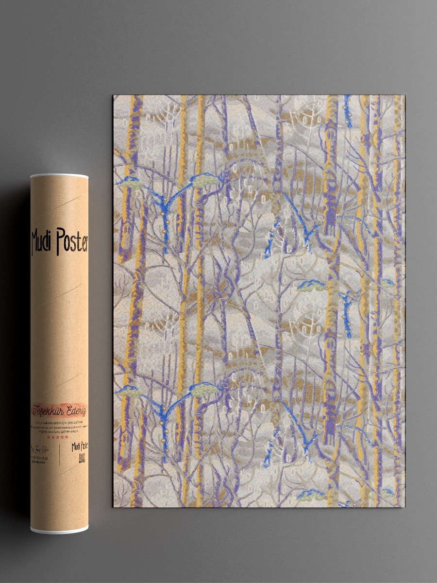 Charles Burchfield Birches Tablo Sanatsal Ünlü Ressam Poster Çerçevesiz Yüksek Kalite Poster