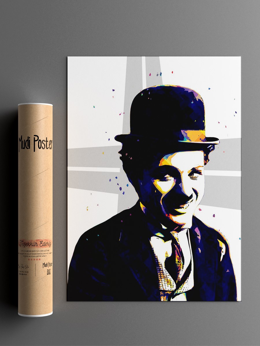 Charles Chaplin Poster, Çerçevesiz Tv Film Poster