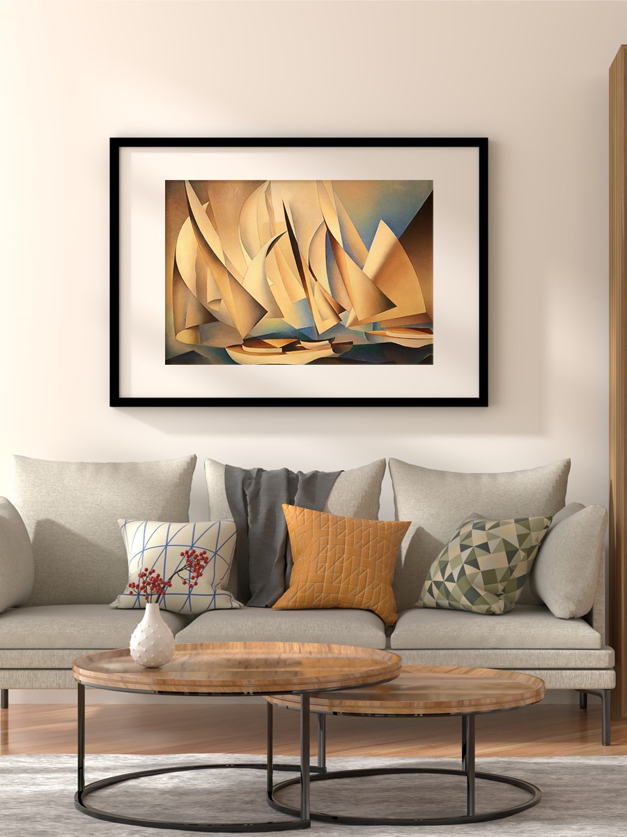 Charles Sheeler Yachting Tablo Sanatsal Ünlü Ressam Poster Çerçevesiz Yüksek Kalite Poster