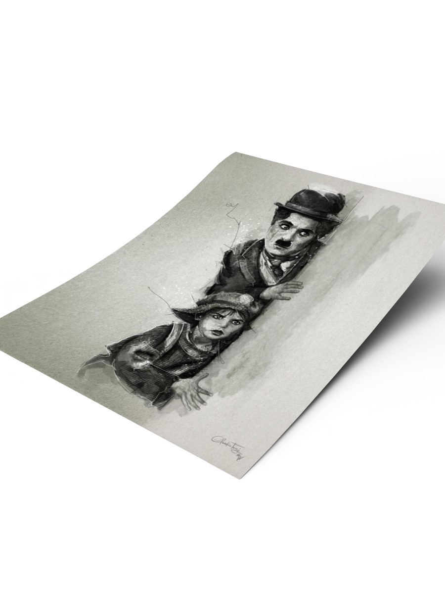 Charlie Chaplin Poster, Çerçevesiz Tv Film Poster