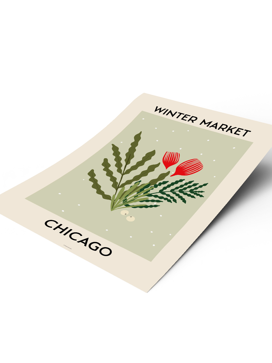 Chicago Soyut Modern Poster Çerçevesiz Duvar Tablosu Sanatsal Poster