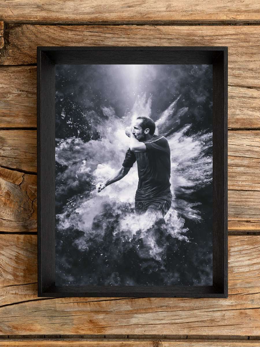 Chiellini Illustration Futbol Poster Çerçevesiz Yüksek Kalite Futbolcu Duvar Poster