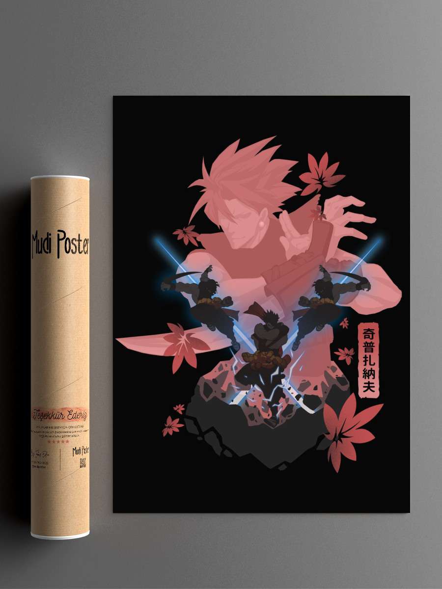 Chipp Guilty Gear Anime Poster Çerçevesiz Yüksek Kalite Anime Duvar Poster