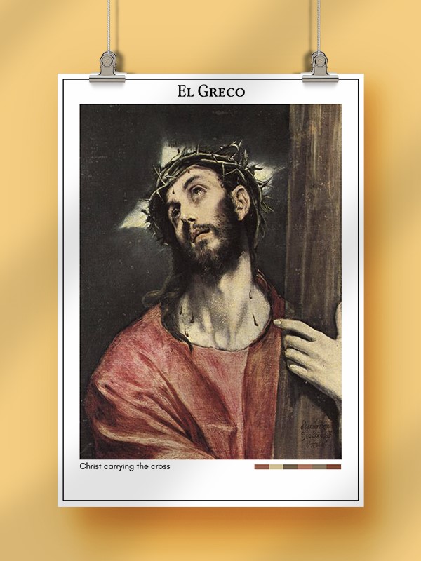 El Greco Christ carrying the cross Poster