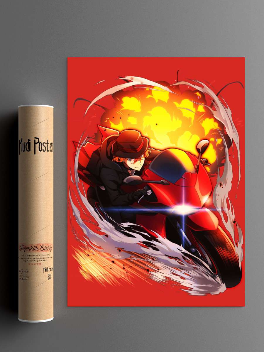 Chuuya Nakahara Anime Poster Çerçevesiz Yüksek Kalite Anime Duvar Poster