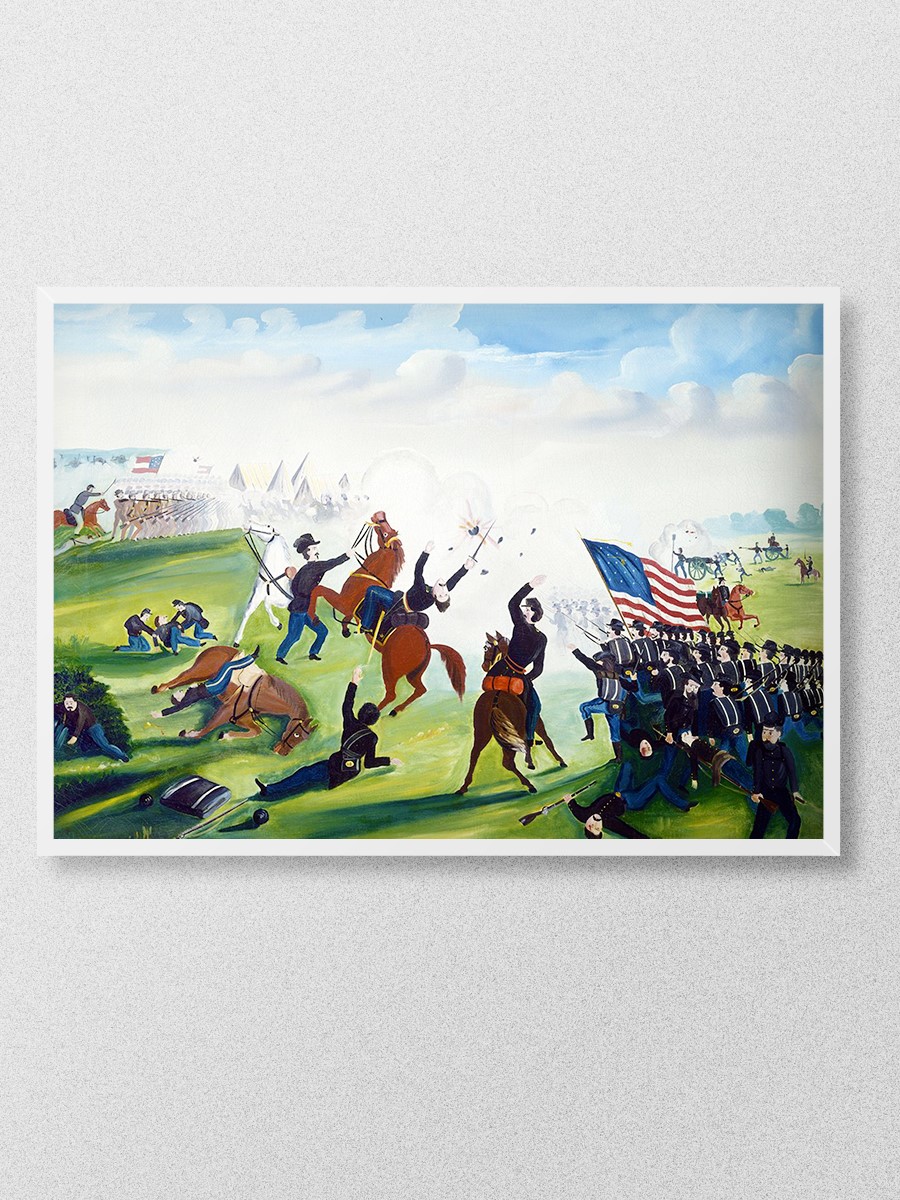 Civil War Battle Tablo Sanatsal Ünlü Ressam Poster Çerçevesiz Yüksek Kalite Poster