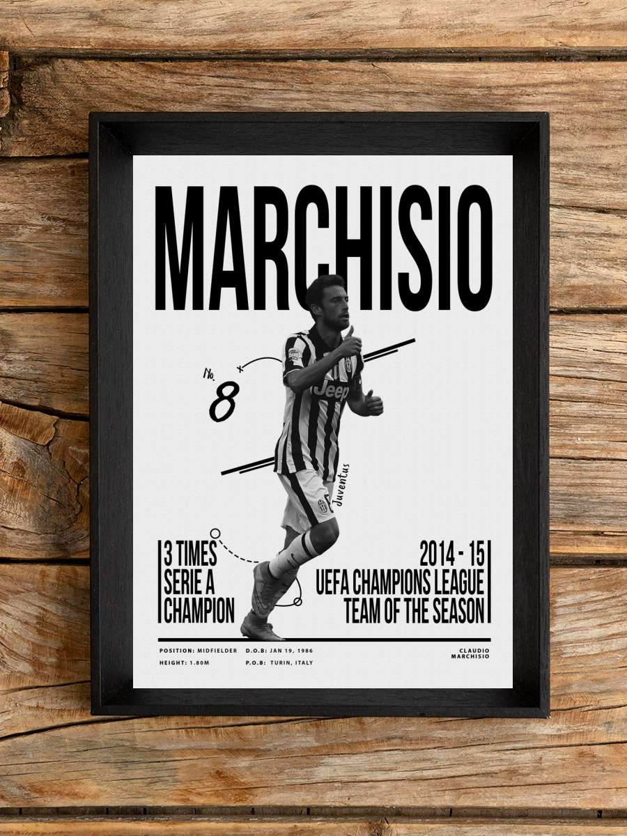 Claudio Marchisio 8 Futbol Poster Çerçevesiz Yüksek Kalite Futbolcu Duvar Poster