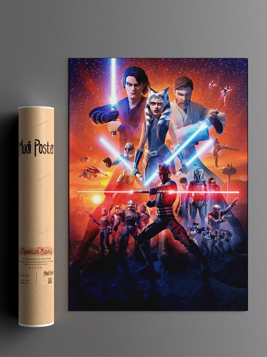 Clone Wars Poster, Çerçevesiz Tv Film Poster