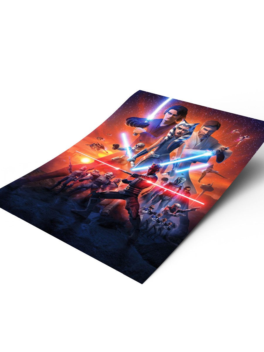 Clone Wars Poster, Çerçevesiz Tv Film Poster