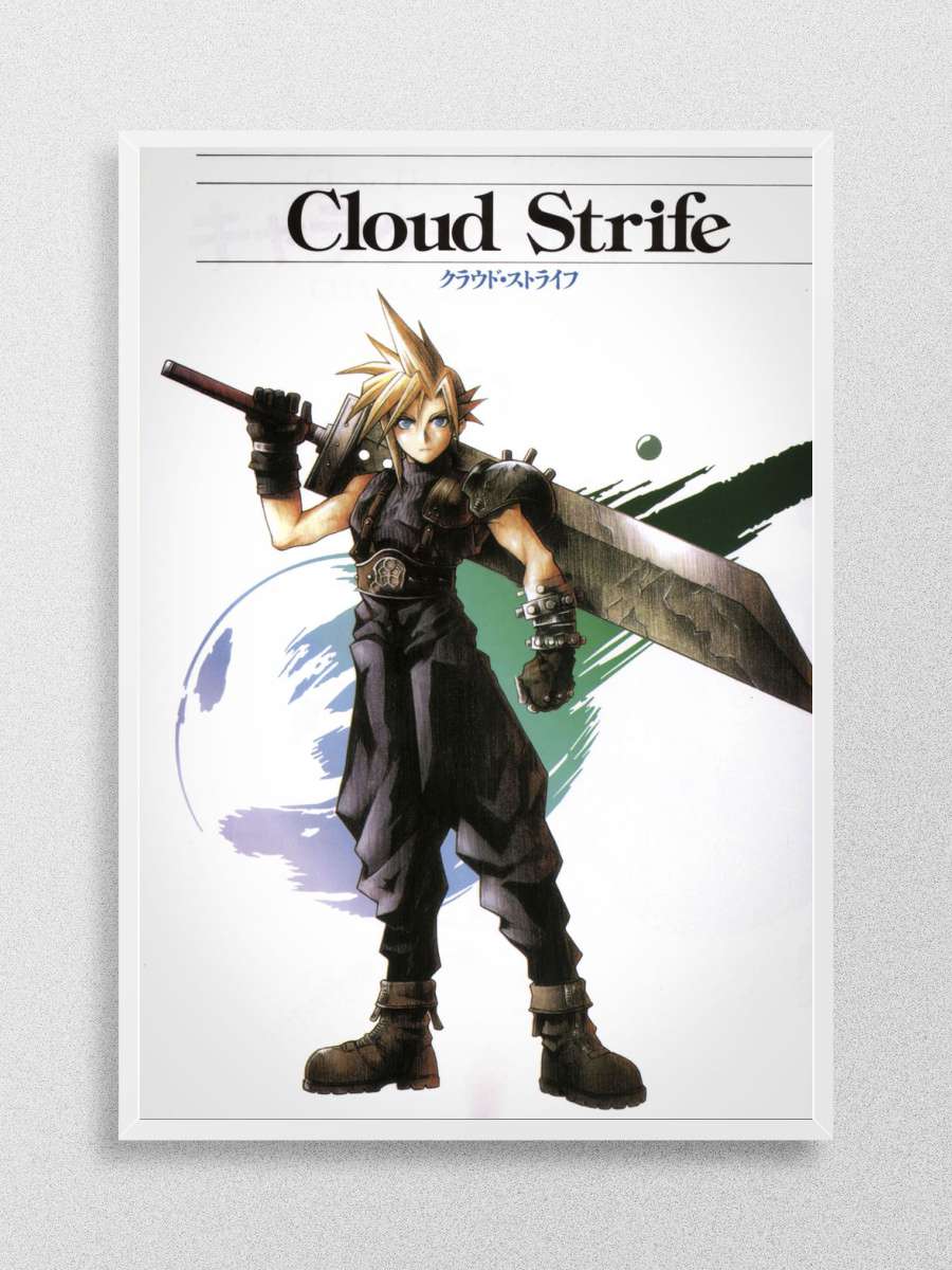 Cloud Strife Anime Poster Çerçevesiz Yüksek Kalite Anime Duvar Poster