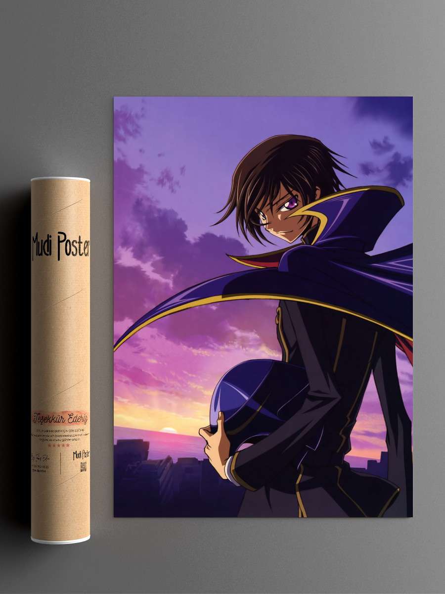 Code Geass Lelouch Anime Poster Çerçevesiz Yüksek Kalite Anime Duvar Poster