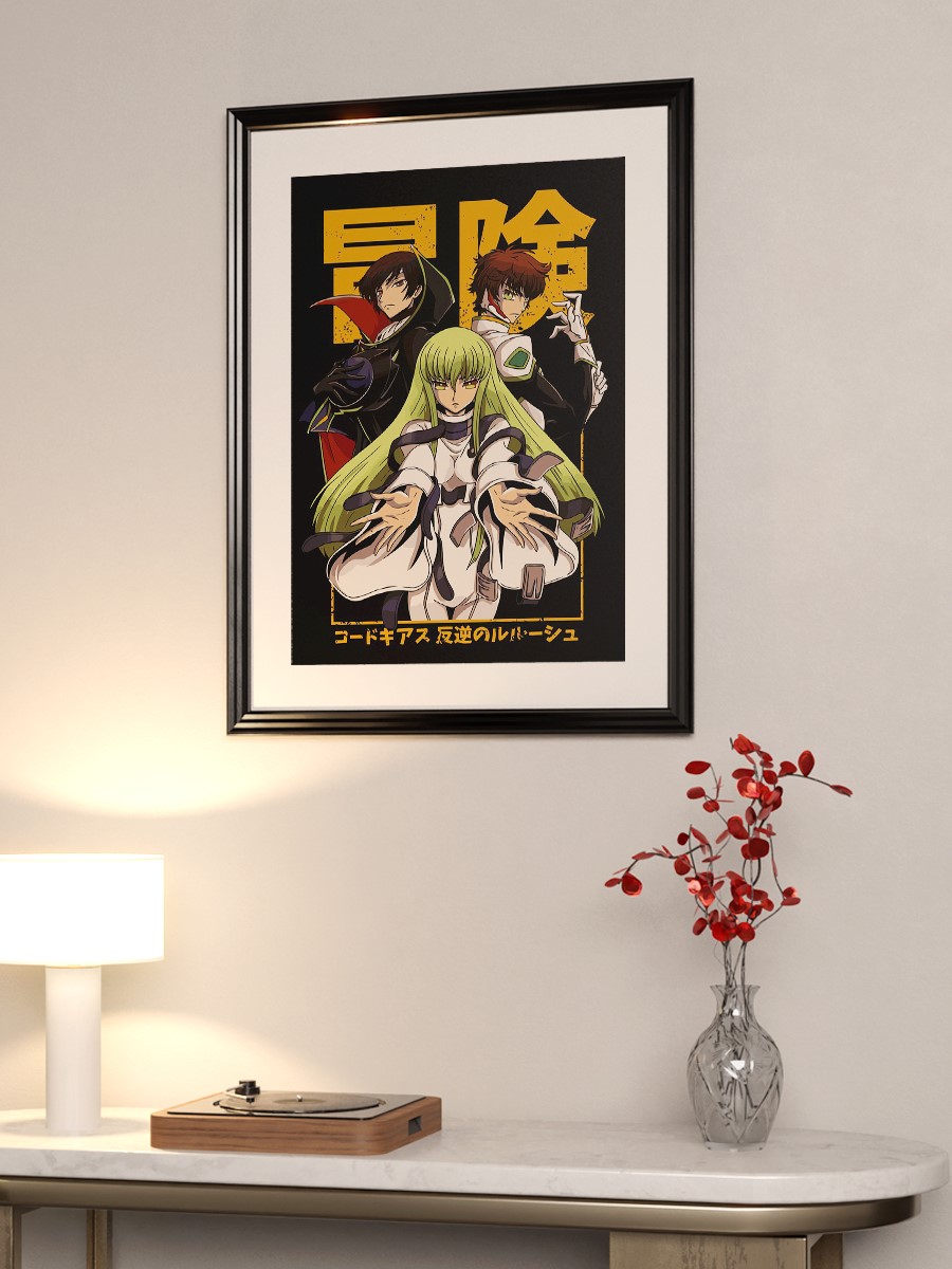 Code Geass main icons Anime Poster Çerçevesiz Yüksek Kalite Anime Duvar Poster
