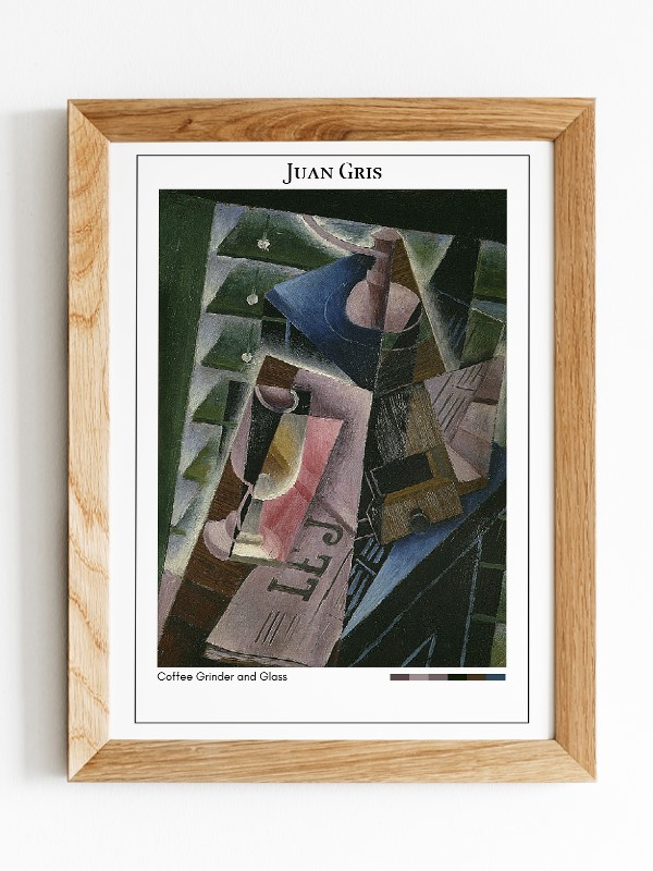 Juan Gris Coffee Grinder and Glass Poster