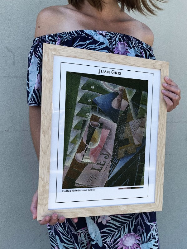 Juan Gris Coffee Grinder and Glass Poster