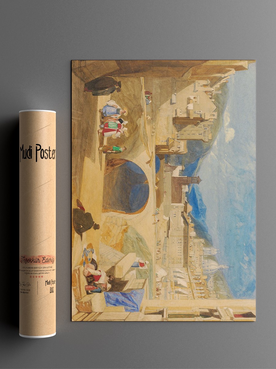 Continental Town Tablo Sanatsal Ünlü Ressam Poster Çerçevesiz Yüksek Kalite Poster