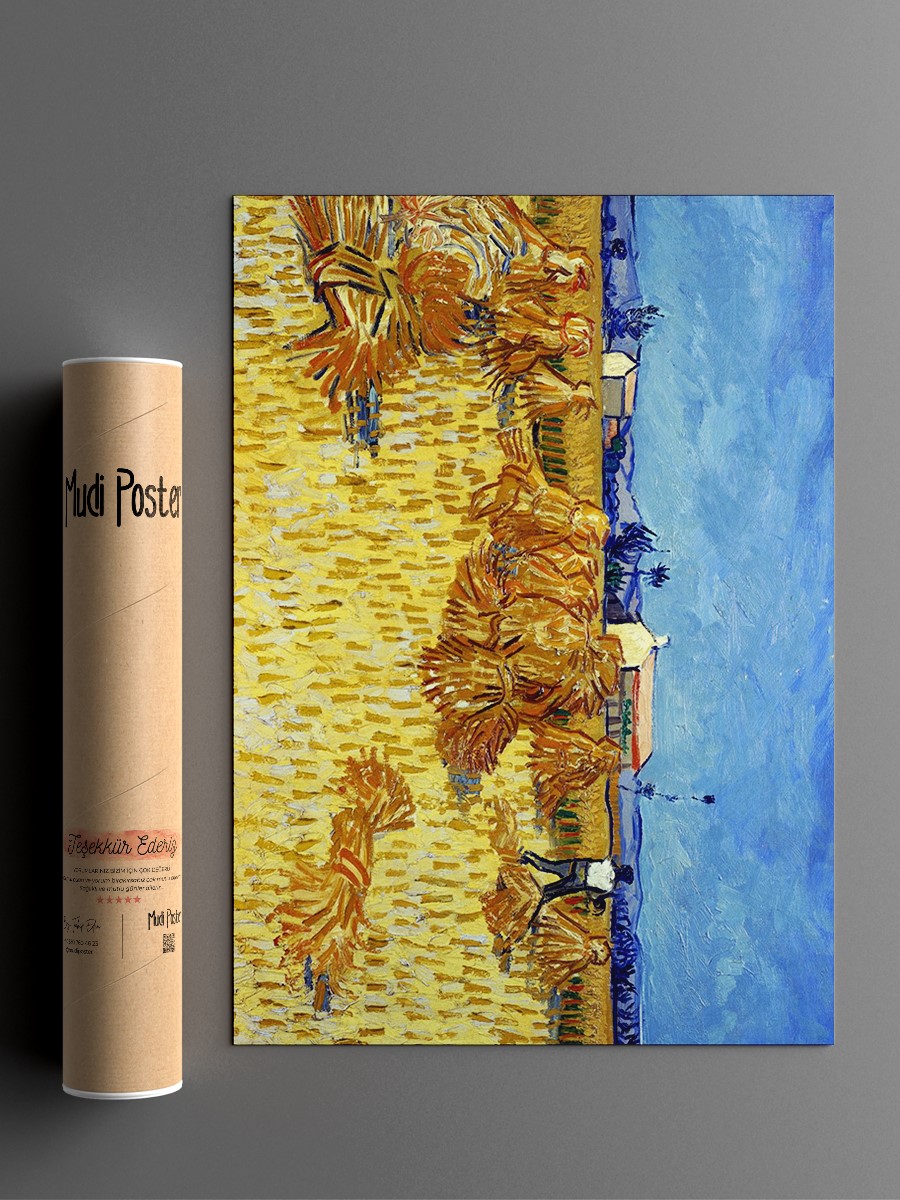 Corn Harvest in Provence Tablo Sanatsal Ünlü Ressam Poster Çerçevesiz Yüksek Kalite Poster