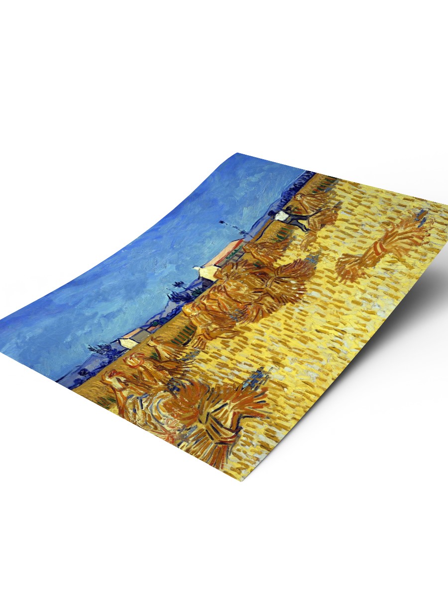 Corn Harvest in Provence Tablo Sanatsal Ünlü Ressam Poster Çerçevesiz Yüksek Kalite Poster