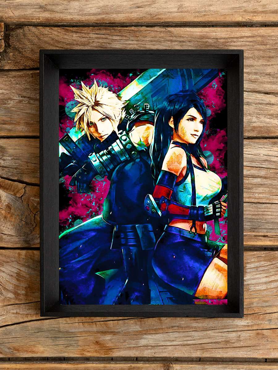 coud and tifa ff7 Anime Poster Çerçevesiz Yüksek Kalite Anime Duvar Poster