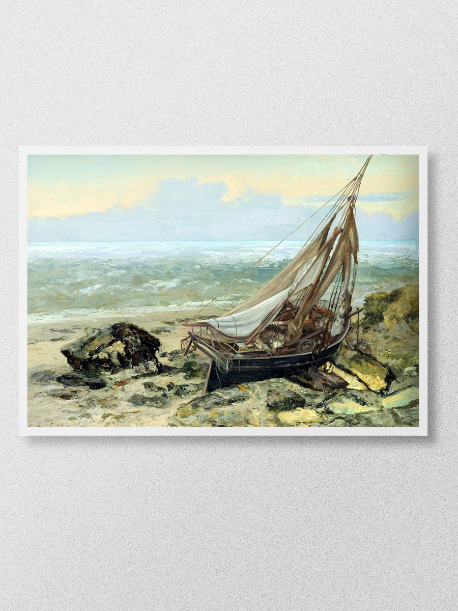 Courbet The Fishing Boat Tablo Sanatsal Ünlü Ressam Poster Çerçevesiz Yüksek Kalite Poster