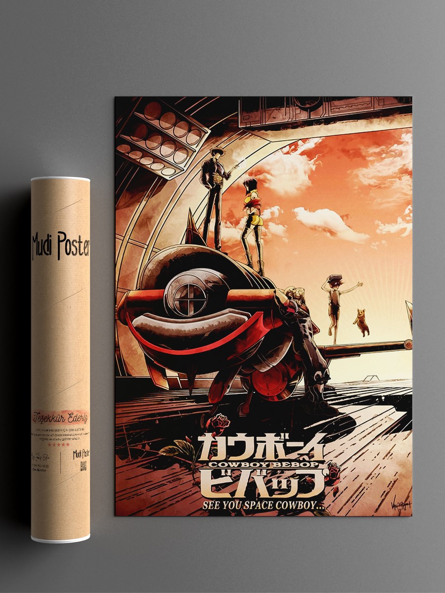 Cowboy Bebop Anime Poster Çerçevesiz Yüksek Kalite Anime Duvar Poster
