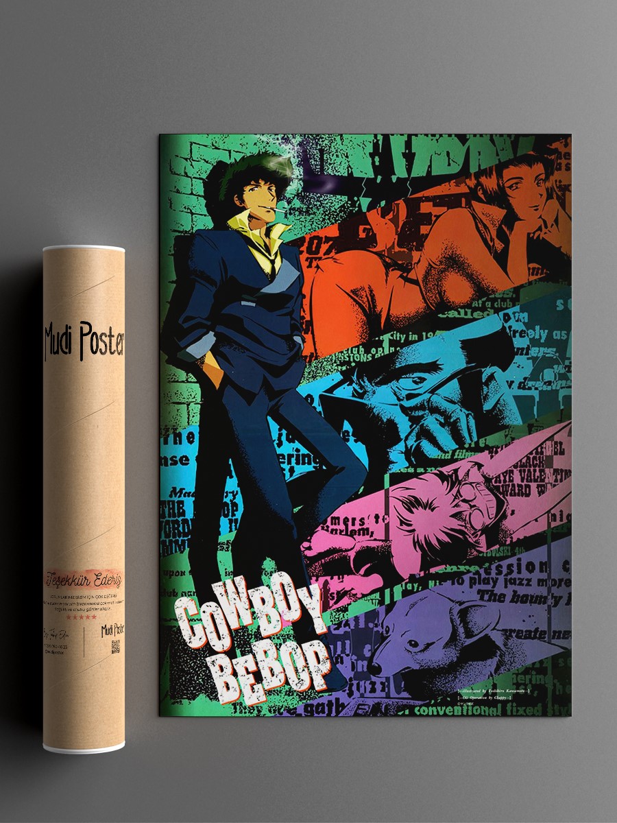 Cowboy Bebop Anime Poster Çerçevesiz Yüksek Kalite Anime Duvar Poster