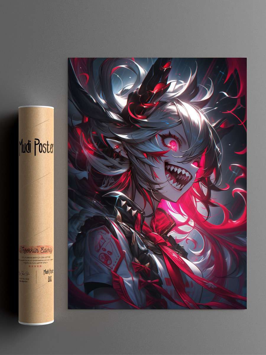 Crazy Anime School Girl Anime Poster Çerçevesiz Yüksek Kalite Anime Duvar Poster