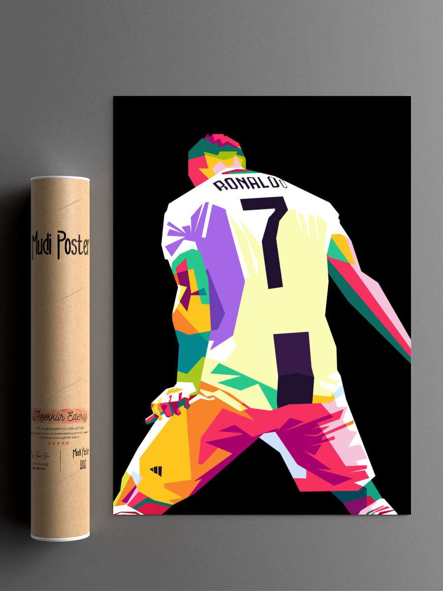 Cristiajo Ronaldo Goal Futbol Poster Çerçevesiz Yüksek Kalite Futbolcu Duvar Poster