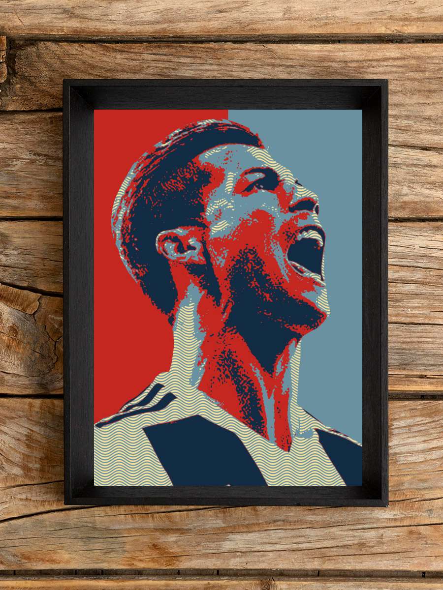 Cristiano Ronaldo Futbol Poster Çerçevesiz Yüksek Kalite Futbolcu Duvar Poster