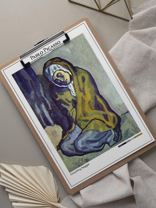 Pablo Picasso Crouching beggar Poster
