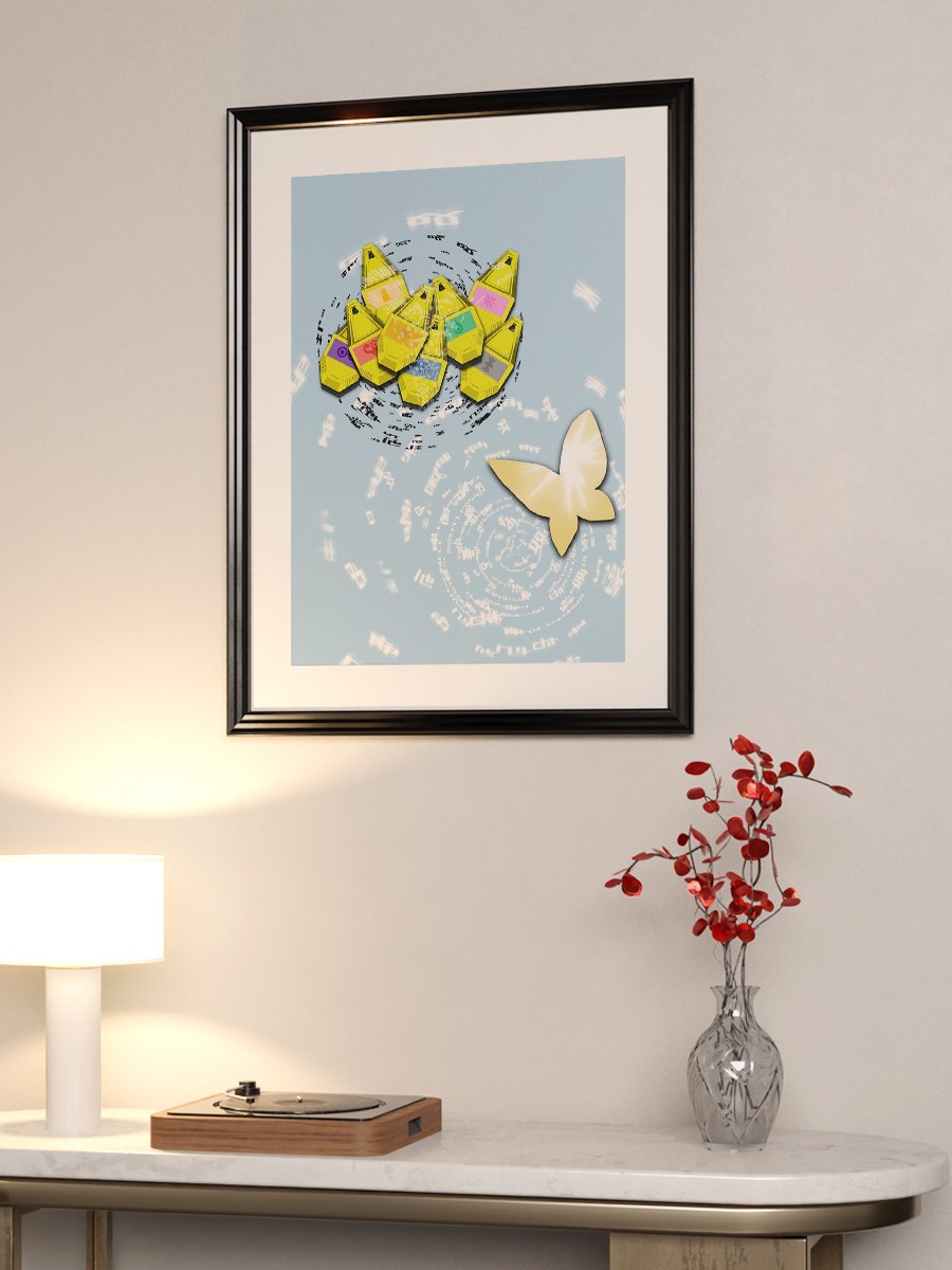 D tag butterfly Anime Poster Çerçevesiz Yüksek Kalite Anime Duvar Poster