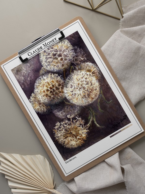 Claude Monet Dandelions Poster